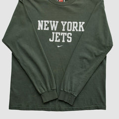 New York Jets 2000s Long Sleeve T-shirt Green Vintage - Fanatics