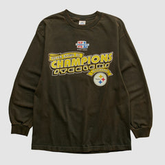 Pittsburgh Steelers Alstyle 2006 Long Sleeve T-shirt Brown Vintage - Fanatics