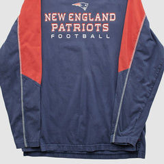 New England Patriots NFL 2000s Long Sleeve T-shirt Navy Vintage - Fanatics
