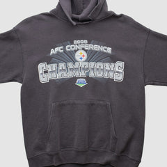 Pittsburgh Steelers NFL 2008 Hooded Pullover Sweatshirt Black Vintage - Fanatics