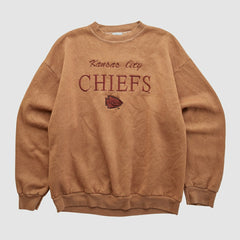 Kansas City Chiefs Logo 7 90s Pullover Sweatshirt Clay Vintage - Fanatics