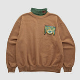 Green Bay Packers Majestic 90s Pullover Sweatshirt Clay Vintage - Fanatics