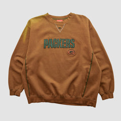 Green Bay Packers NFL 2000s Pullover Sweatshirt Brown Vintage - Fanatics