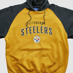 Pittsburgh Steelers Reebok 2000s Hooded Pullover Sweatshirt Yellow Vintage - Fanatics