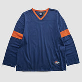Denver Broncos NFL 2000s Long Sleeve T-shirt Navy Vintage - Fanatics