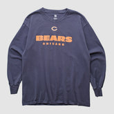 Chicago Bears NFL 2000s Long Sleeve T-shirt Navy Vintage - Fanatics