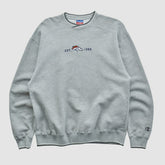 Denver Broncos Champion 2000s Pullover Sweatshirt Heather Gray Vintage - Fanatics