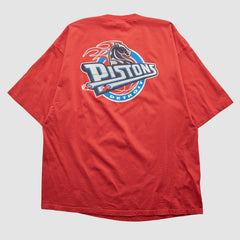 Vintage - Detroit Pistons Reebok 2000s T-shirt - Red Vintage