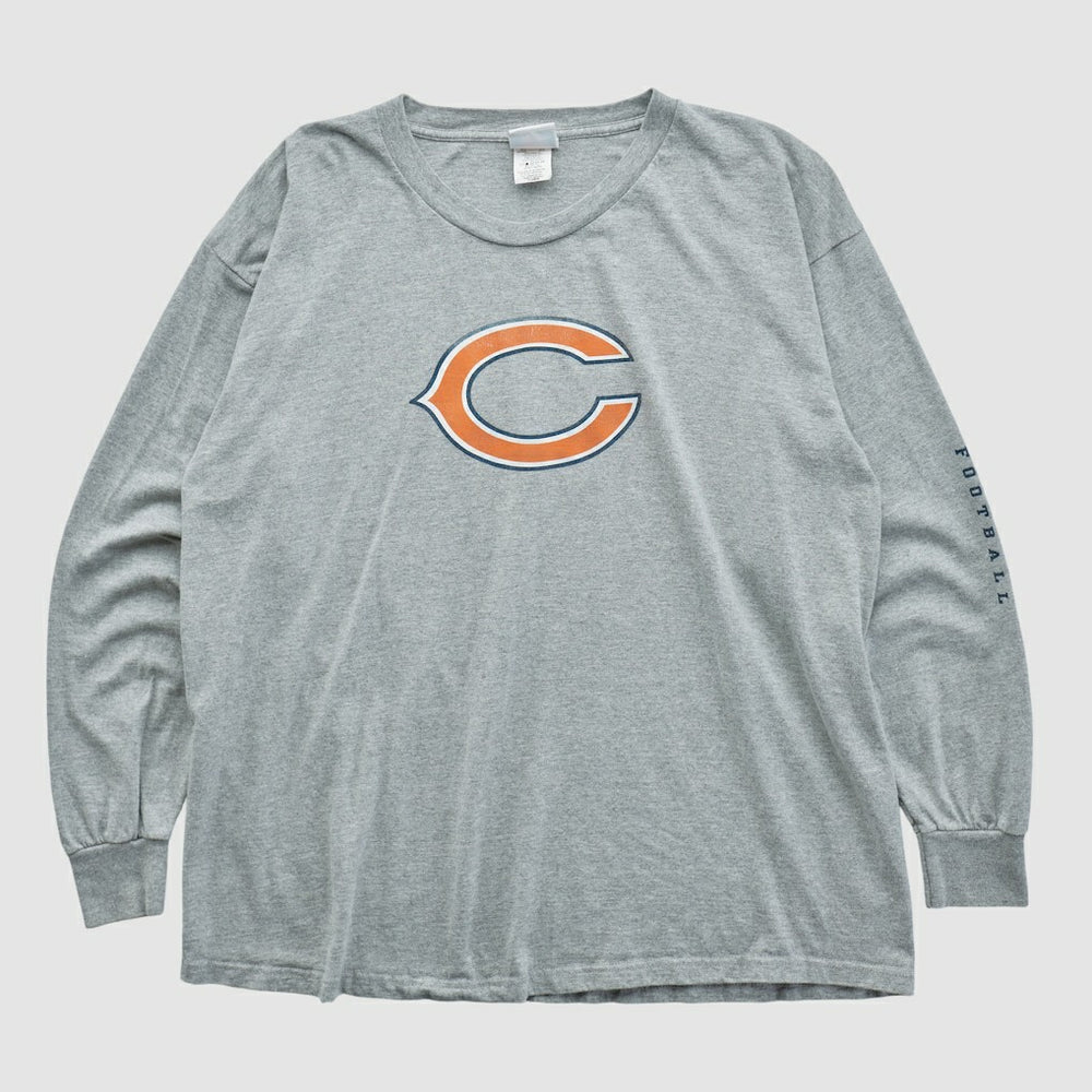 Chicago Bears NFL 2000s Long Sleeve T-shirt Heather Gray Vintage - Fanatics