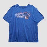New York Giants Reebok 2000s T-shirt Blue Vintage - Fanatics
