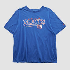 New York Giants Reebok 2000s T-shirt Blue Vintage - Fanatics