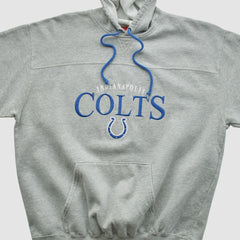 Indianapolis Colts NFL 2000s Hooded Pullover Sweatshirt Heather Gray Vintage - Fanatics