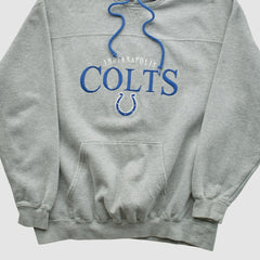 Indianapolis Colts NFL 2000s Hooded Pullover Sweatshirt Heather Gray Vintage - Fanatics