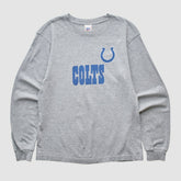 Indianapolis Colts NFL 2000s Long Sleeve T-shirt Heather Gray Vintage - Fanatics