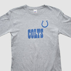 Indianapolis Colts NFL 2000s Long Sleeve T-shirt Heather Gray Vintage - Fanatics