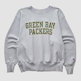 Green Bay Packers Champion 2000s Pullover Sweatshirt Heather Gray Vintage - Fanatics