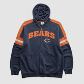 Chicago Bears NFL 2010s Hooded Full Zip Sweatshirt Navy Vintage - Fanatics