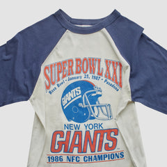 Super Bowl XXI Trench 1986 T-shirt White Vintage - Fanatics