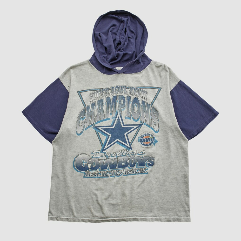 Super Bowl XXVIII Mendez Sportswear 1994 Hooded T-shirt Heather Gray Vintage - Fanatics