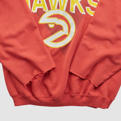 Vintage - Atlanta Hawks Hanes 90s Pullover Sweatshirt - Red Vintage