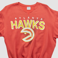 Vintage - Atlanta Hawks Hanes 90s Pullover Sweatshirt - Red Vintage