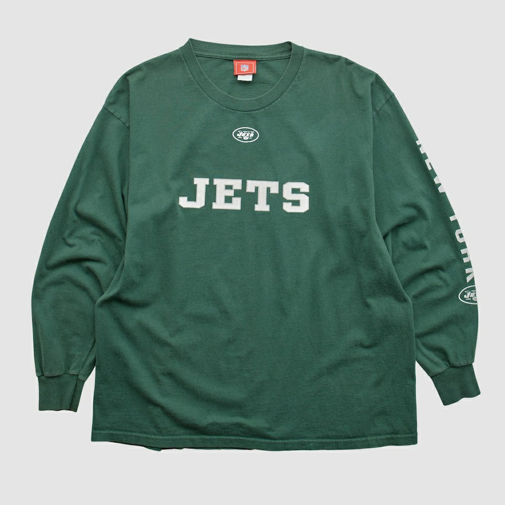 New York Jets NFL 2000s Long Sleeve T-shirt Green Vintage - Fanatics
