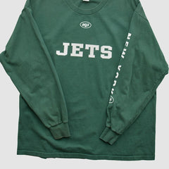 New York Jets NFL 2000s Long Sleeve T-shirt Green Vintage - Fanatics