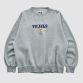 Minnesota Vikings Majestic 2000s Pullover Sweatshirt Heather Gray Vintage - Fanatics