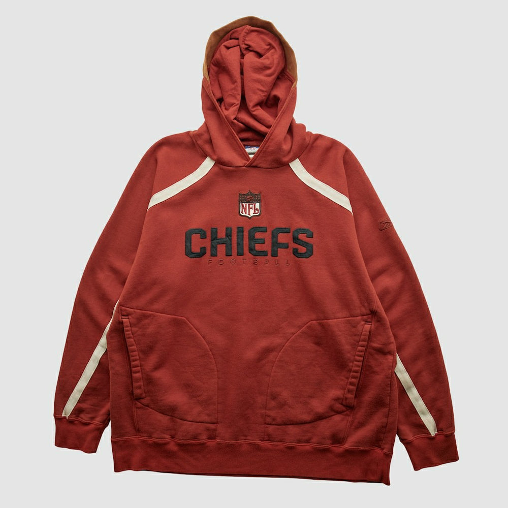 Kansas City Chiefs Reebok 2000s Hooded Pullover Sweatshirt Red Vintage - Fanatics