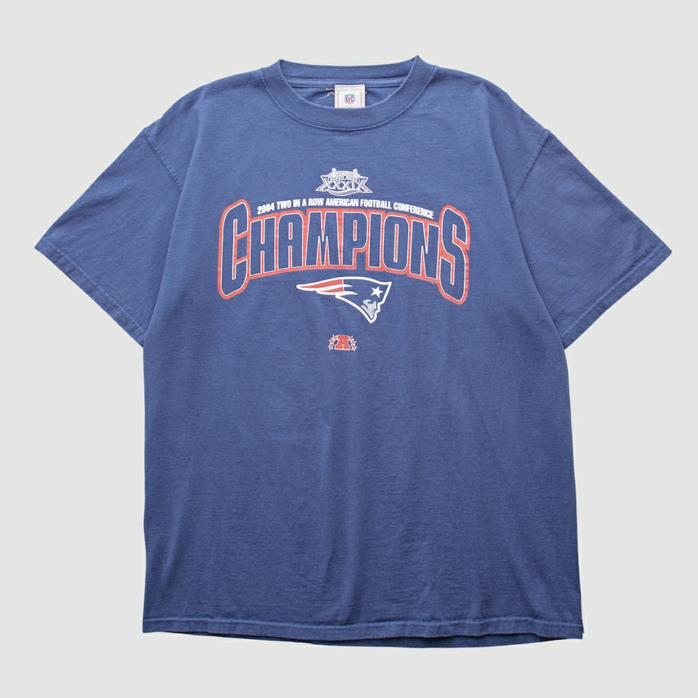 New England Patriots NFL 2004 T-shirt Blue Vintage - Fanatics