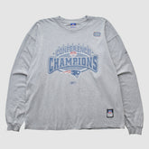 New England Patriots Reebok 2003 Long Sleeve T-shirt Heather Gray Vintage - Fanatics