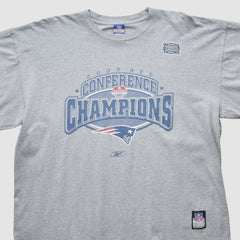 New England Patriots Reebok 2003 Long Sleeve T-shirt Heather Gray Vintage - Fanatics