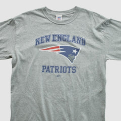 New England Patriots NFL 2000s Long Sleeve T-shirt Heather Gray Vintage - Fanatics