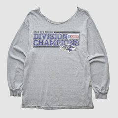 Baltimore Ravens 2006 Long Sleeve T-shirt Heather Gray Vintage - Fanatics