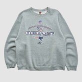 Super Bowl XXXVI Fruit of The Loom 2002 Pullover Sweatshirt Heather Gray Vintage - Fanatics