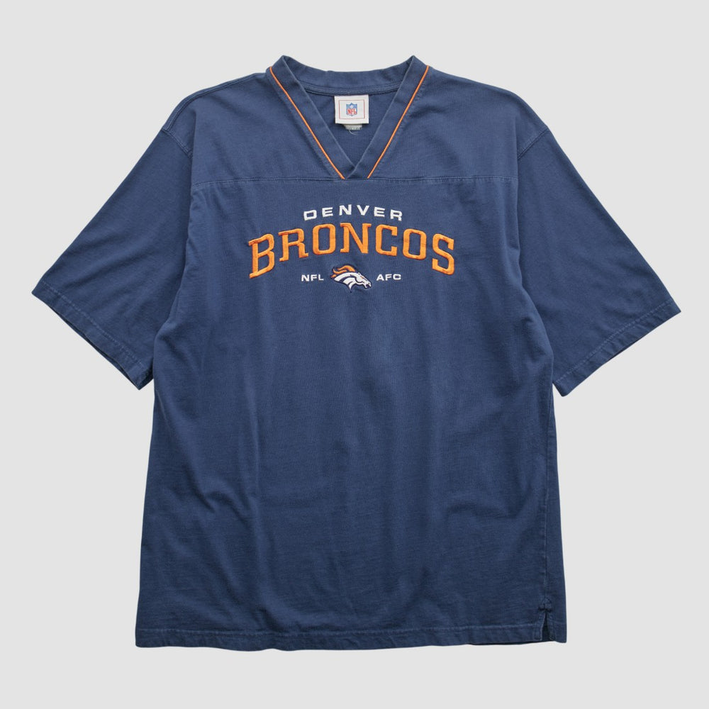 Denver Broncos NFL 2000s T-shirt Navy Real Vintage - Fanatics