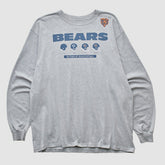 Chicago Bears Reebok 2000s Long Sleeve T-shirt Heather Gray Vintage - Fanatics