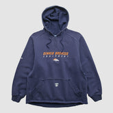 Denver Broncos Reebok 2000s Hooded Pullover Sweatshirt Navy Vintage - Fanatics