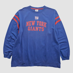 New York Giants NFL 2000s Long Sleeve T-shirt Blue Vintage - Fanatics