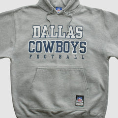 Dallas Cowboys Reebok 2000s Hooded Pullover Sweatshirt Heather Gray Vintage - Fanatics