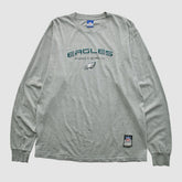 Philadelphia Eagles Reebok 2000s Long Sleeve T-shirt Heather Gray Vintage - Fanatics