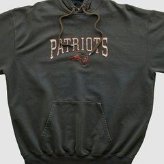New England Patriots NFL 2000s Hooded Pullover Sweatshirt Black Vintage - Fanatics