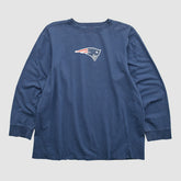 New England Patriots NFL 2000s Long Sleeve T-shirt Navy Vintage - Fanatics