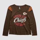 Kansas City Chiefs NFL 2010s Long Sleeve T-shirt Brown Vintage - Fanatics