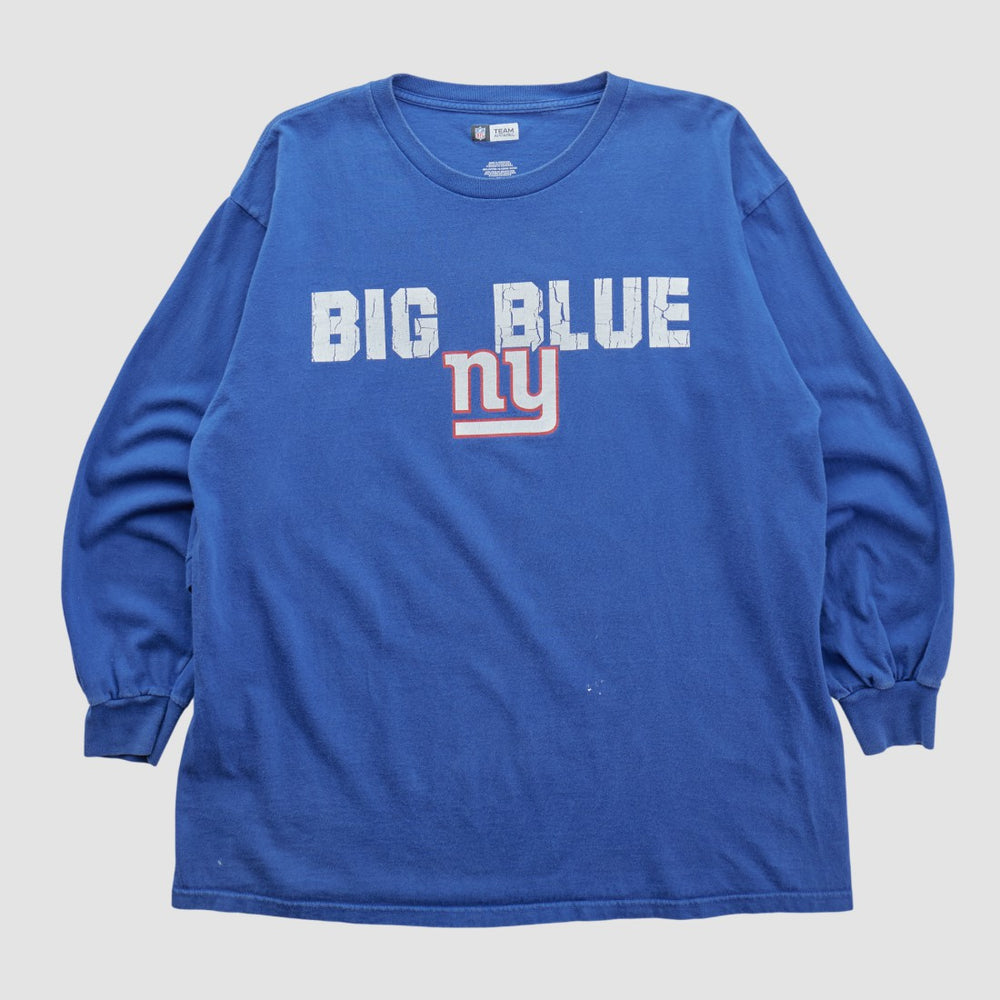 New York Giants NFL 2010s Long Sleeve T-shirt Blue Vintage - Fanatics