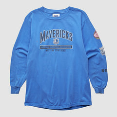 Vintage - Dallas Mavericks CSA 2000s Long Sleeve T-shirt - Blue Vintage