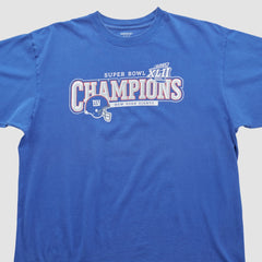 New York Giants Reebok 2008 T-shirt Blue Vintage - Fanatics