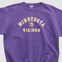Minnesota Vikings Champion 90s Pullover Sweatshirt Purple Vintage - Fanatics
