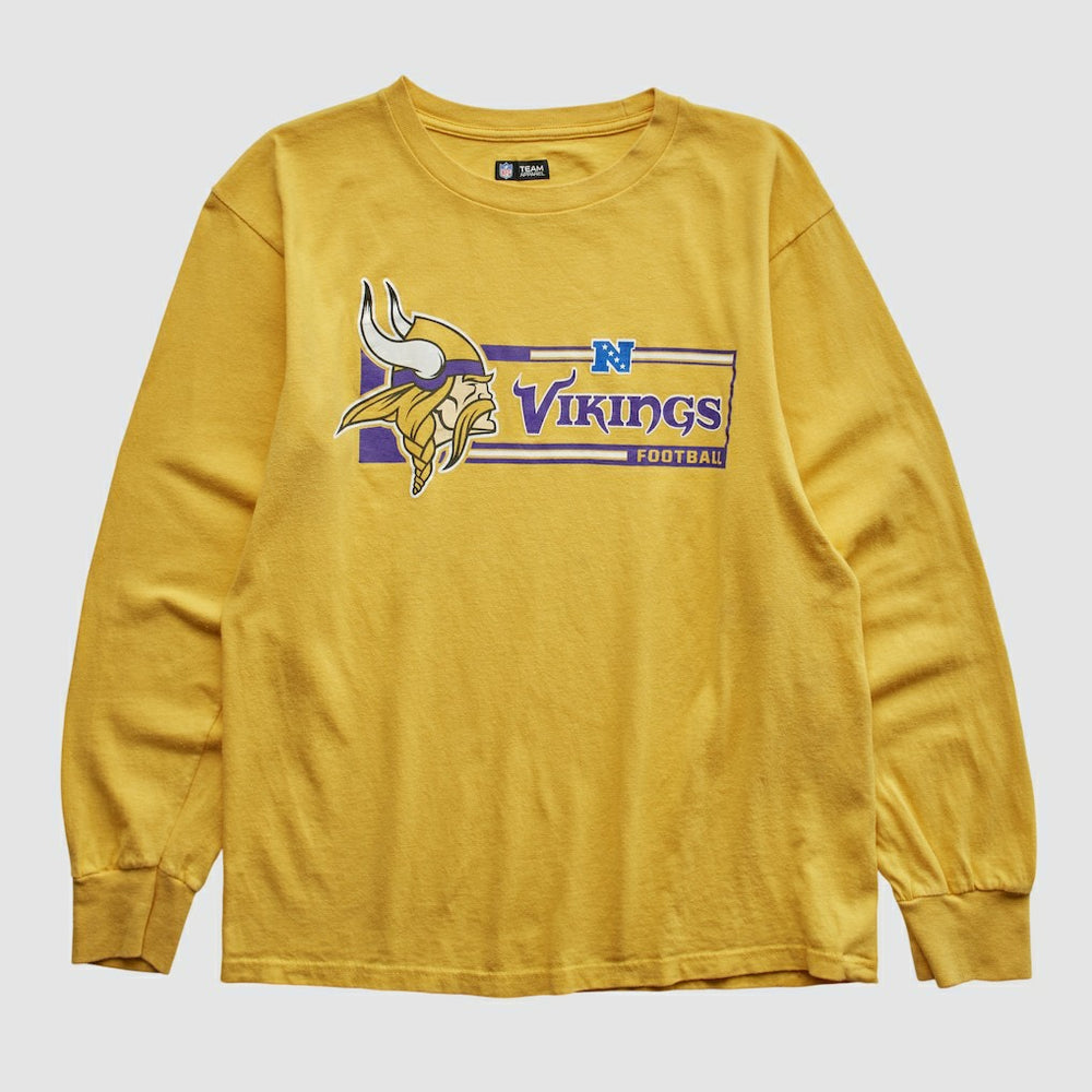 Minnesota Vikings NFL 2010s Long Sleeve T-shirt Yellow Vintage - Fanatics