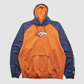 Denver Broncos Reebok 2000s Hooded Pullover Sweatshirt Orange Vintage - Fanatics